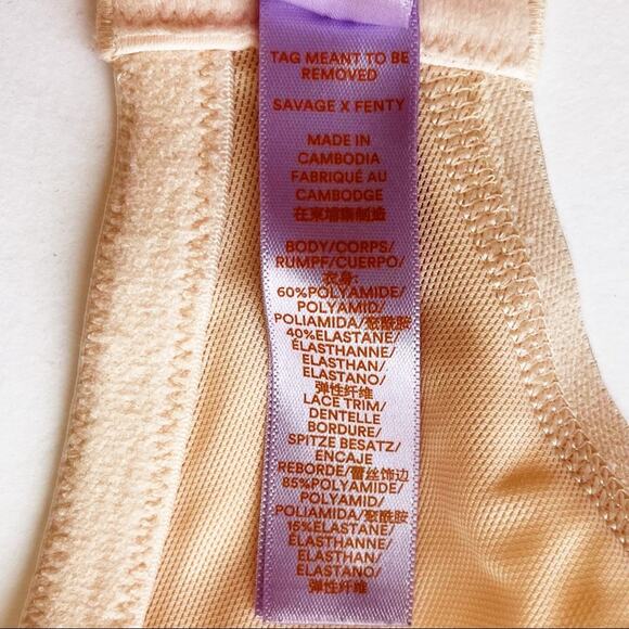 Savage x Fenty Lace T Shirt Bra Light Pink 42D - Picture 5 of 6